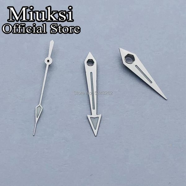 

silver watch hands green luminous hands fit miyota 8215 8205 821a mingzhu dg 2813 3804 seagull st1612 movement