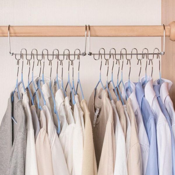 

hangers & racks home organizer 6pcs magic cloth space clothing organizers wardrobe closet tool travel saving clothes