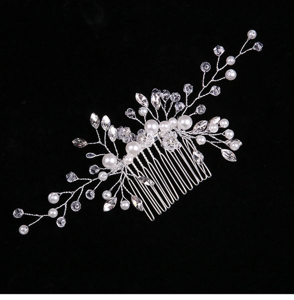 Copricapi di copricapi di cristalli d'argento coperosi di peli per capelli da sposa accessori per matrimoni gioielli da sposa decorazione della testa da sposa decorazione