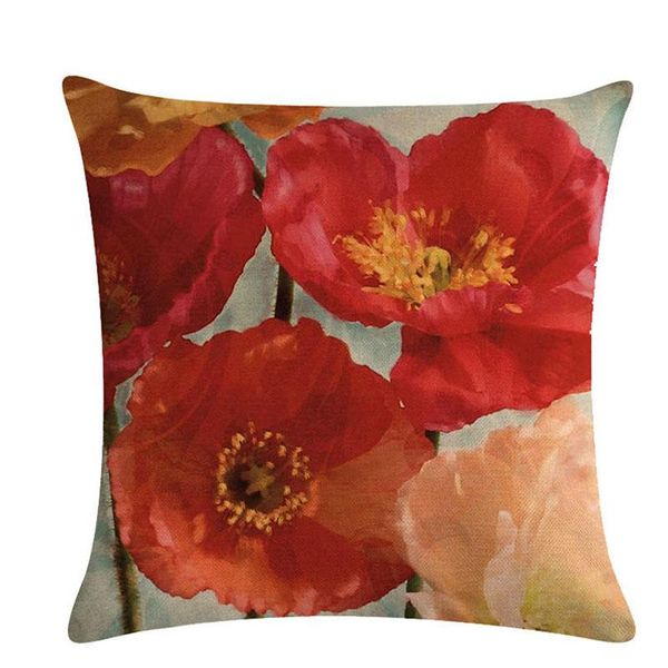 

cushion/decorative pillow cushion cover home textile red flower linen 45 * 45cm sofa seat decorative case