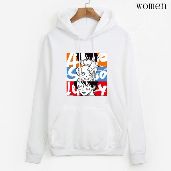 

women's hoodies & sweatshirts one piece luffy print hoody for women fashion 2021 pullovers long sleeve autumn clothing casual retro hoo, Black