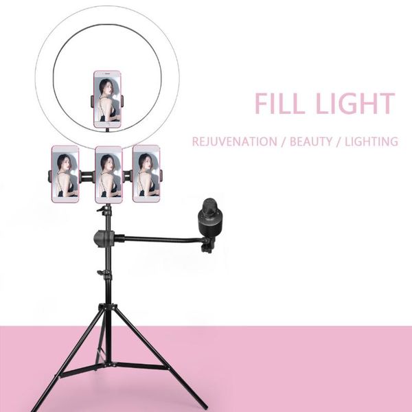 

10/6 inch selfie ring lamp led light with tripod phone video pography lighting for youtube holder flash heads