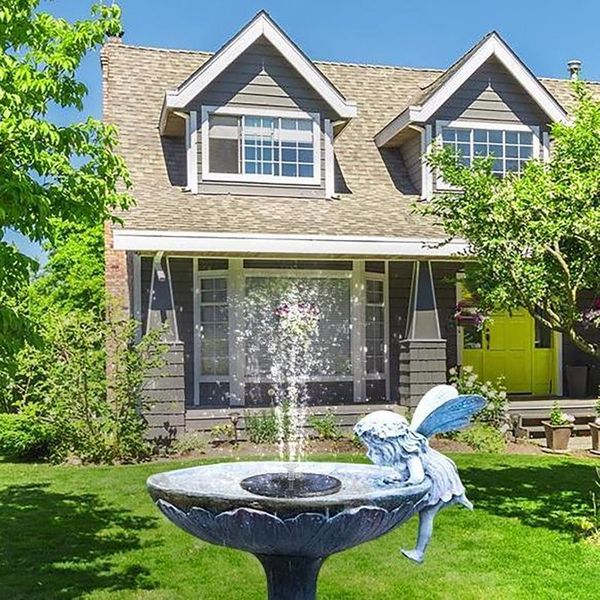 

garden decorations solar pump independent floating bird bath water round fountain