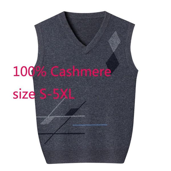 

men's vests arrival fashion men loose cashmere v-neck thick vest, sleeveless spring and autumn casual plus size s-4xl 5xl, Black;white