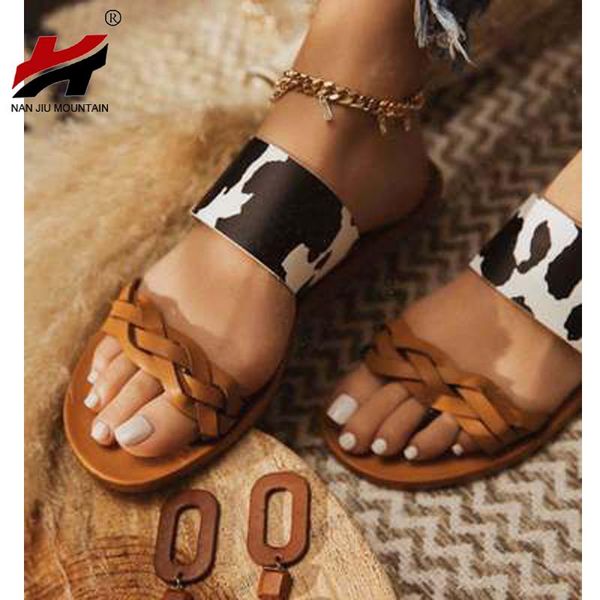 

mountain 2021 summer flat women's shoes open toe sandals outdoor beach slippers casual fashion plus size 41, Black