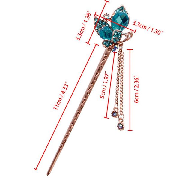 

hair clips & barrettes various fashion women elegant bobby pin colorful hairpin rhinestone stick, Golden;silver