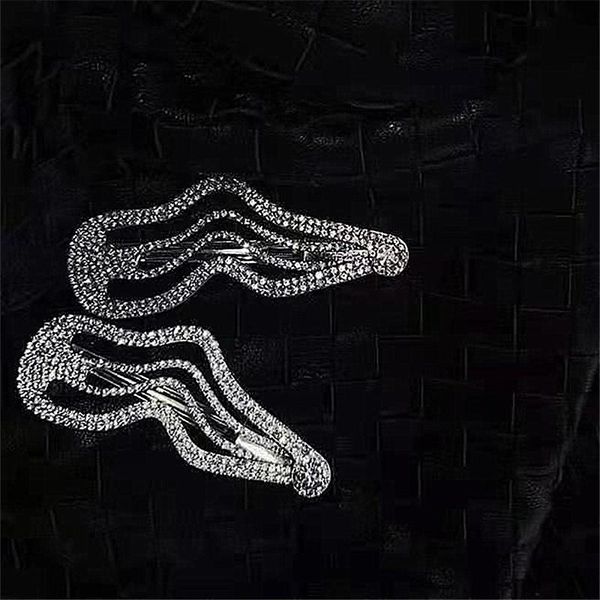 

hair clips & barrettes vintage metal crystal wavy clip fashion accessories for girls women harajuku hollow out jewelry hairpin gifts, Golden;silver