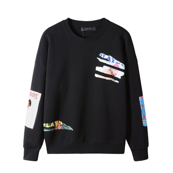 

2021 autumn winter new arrivals amiry sweatshirts mens luxury designer street hoodies long sleeve print sweatshirts men clothing #3301, Black