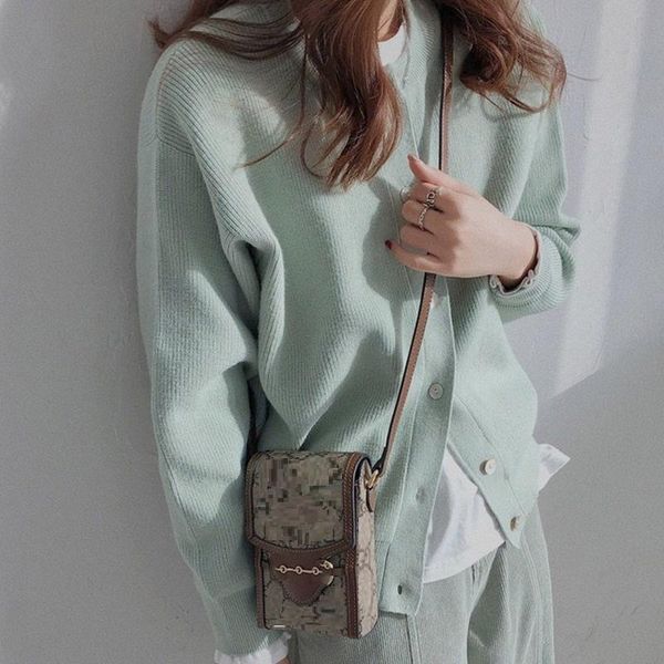 

women's knits & tees casual knitted cardigan for womens sweater 2021 autumn loose vintage base simple button short women cardigans coat, White