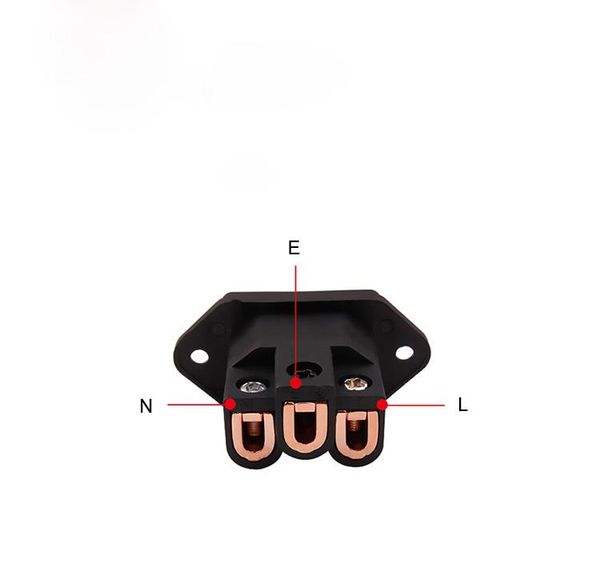 

smart power plugs 4pcs hi-end diy hifi red pure copper plating rhodium gold us plug iec inlet socket ac 250v 10a