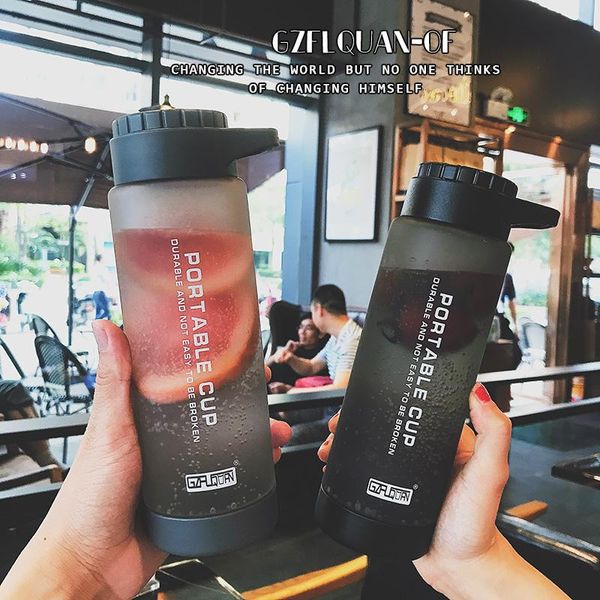 

water bottles sports bottle fitness men and women plastic creative portable