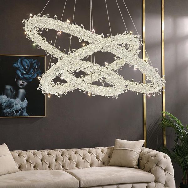 

nordic led chandeliers for dining room living creative crystal ceiling chandelier lighting hanglamp loft lamp lampara techo