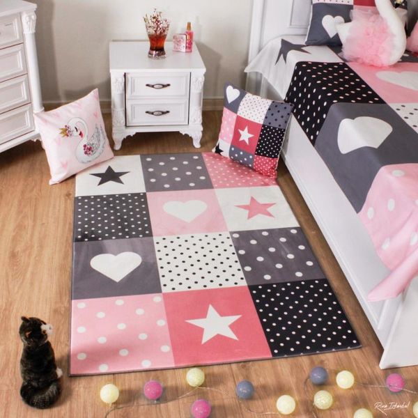 

carpets spotted digital antiallergic easy to clean non slip kids play rugs bedroom