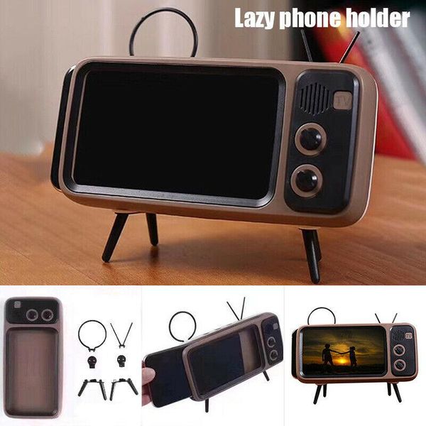 

cell phone mounts & holders brand style lazy man holder mini audio speaker retro tv mobile