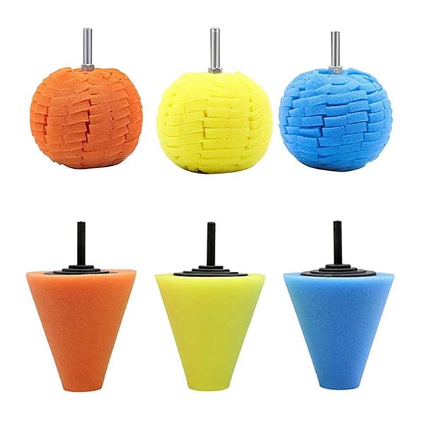 

car sponge polishing pads for wheel hub cleaning 3 inch drill buffing care