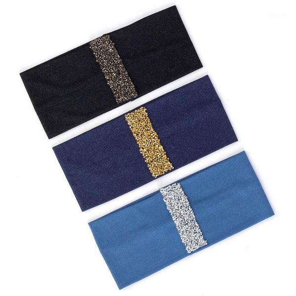 

fashion denim hairband for women plain flat elastic headband female turban wraps girls bohemia rhinestones accessories head wrap hair1