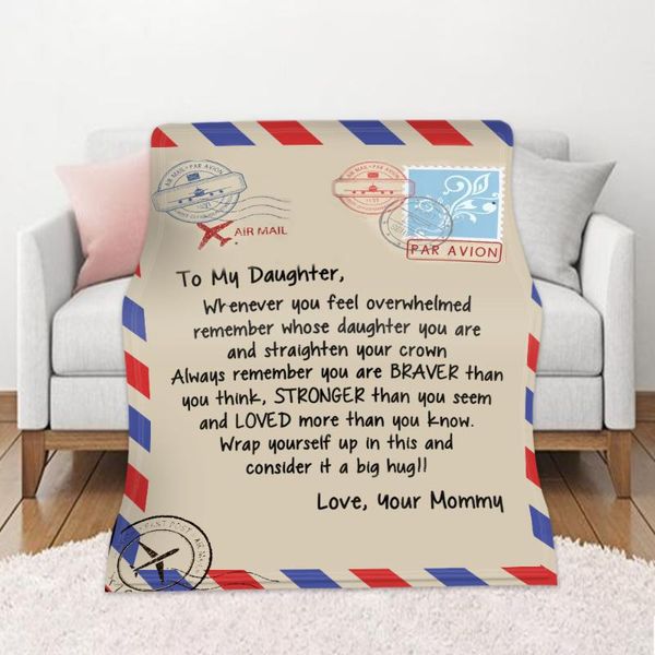 

blankets to my daughter stamp style quilt blanket throw fleece mantas home textiles bed sofa express love