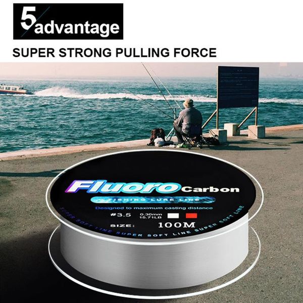 

100m fluorocarbon fishing line carbon fiber leader super soft braid