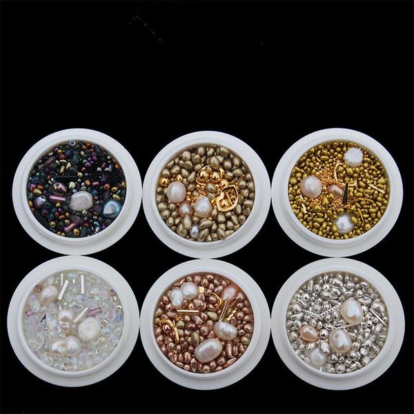 

metallic 3d stones colorful symphony irregular stone chameleon beads nail art rhinestones accessories diy manicure tools decorations, Silver;gold
