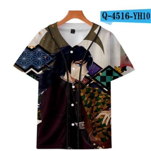 Sommer Mode T-shirt Baseball Jersey Anime 3D Gedruckt Atmungsaktive T-shirt Hip Hop Kleidung 067