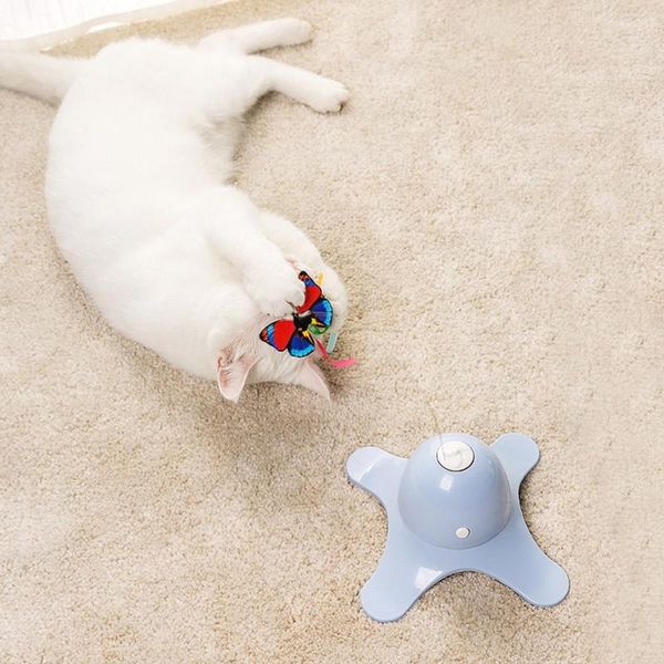 

cat toys electric interactive teaser wand toy with butterfly attachment multi function automatic pet supplies.