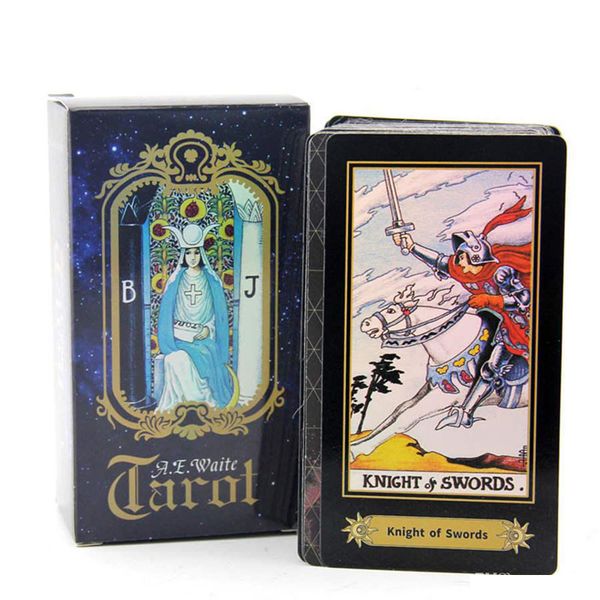 Holographisches Tarot-Hexenkönig-Brettspiel Shine Waite Tarot-Kartenspiel Englische Ausgabe Tarot-Brettkartenspiel