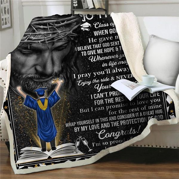 

blankets message letter flannel blanket gift to my daughter printed fleece quilts cover positive encourage and love