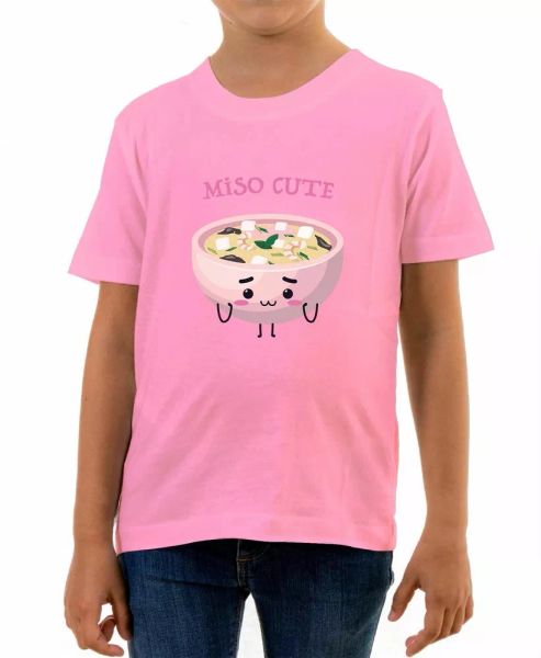 

kids miso cute t-shirt miso soup ramen food funny cool japanese, White;black