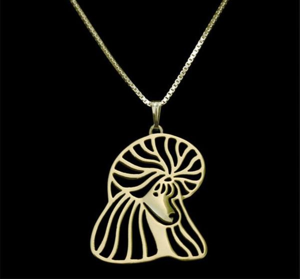 

pendant necklaces drop -poodle necklace, Silver