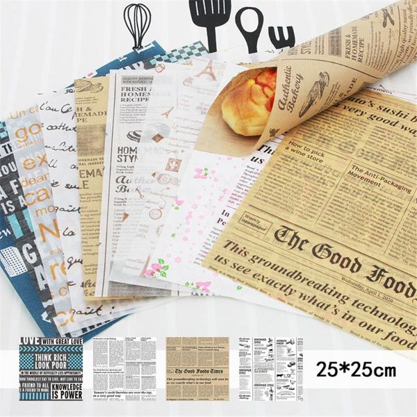 

baking & pastry tools 50pcs/lot wax paper food grade grease wrappers wrapping for bread sandwich burger fries oilpaper