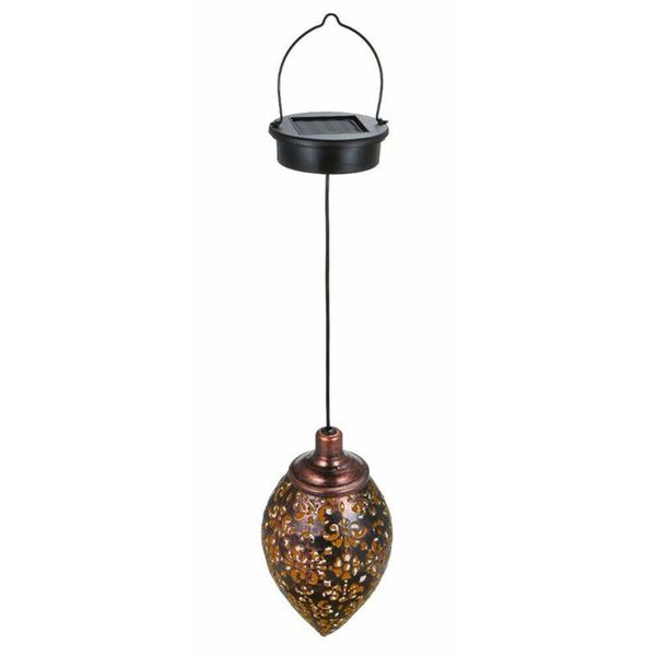 

outdoor wall lamps solar hanging lights, olive shaped, waterproof, garden metal art led lamp