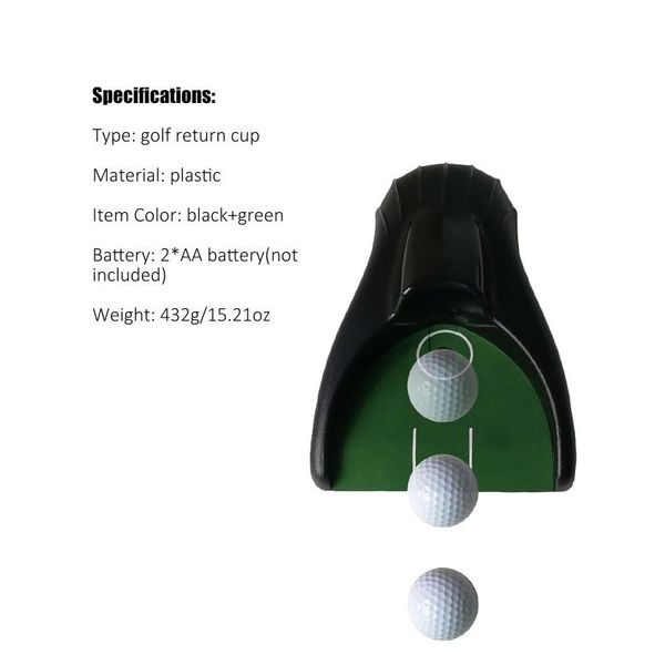

golf training aids plastic automatic return ball trainer indoor putting cup practice device outdoor sports accessories set