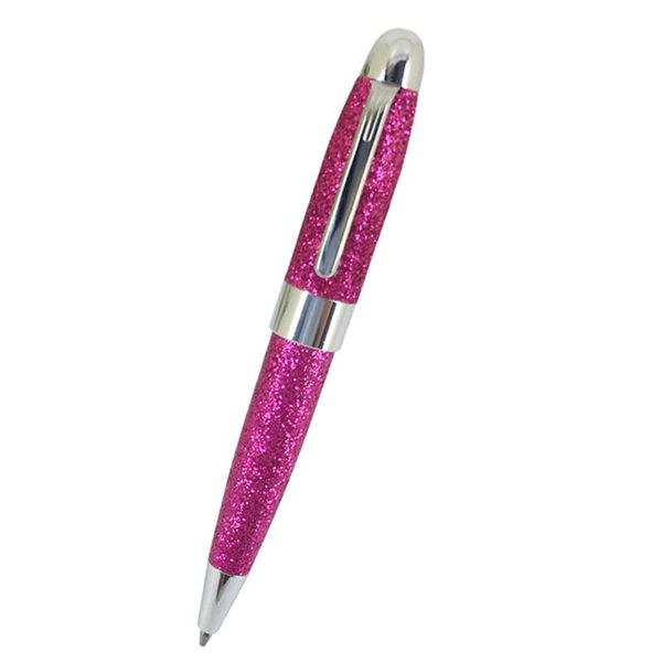 

ballpoint pens acmecn mini girl pen with pu leather shine glitter small size 105mm accessories gifts for women stationery, Blue;orange