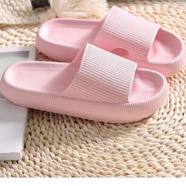 

comfortable women thick platform slippers summer beach eva soft sole slide sandals men ladies indoor bathroom anti-slip shoes boots, Black;grey