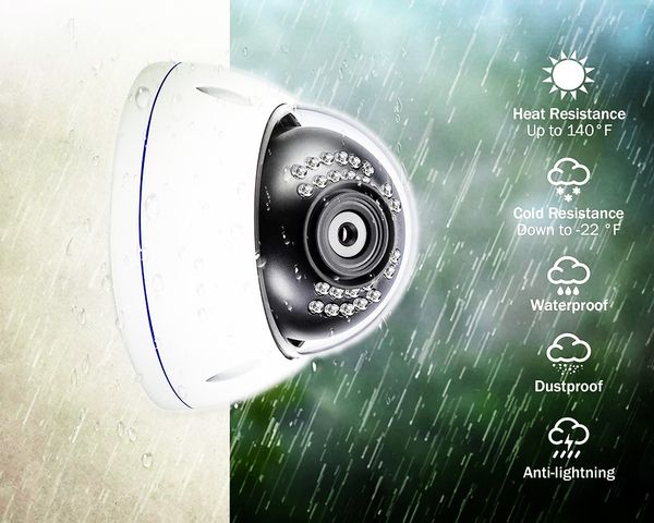 8MP 4K IP Camera Poe Outdoor H.265 Onvif Metal Indoor Dome CCTV Visão Noturna 4MP Video Vigilância