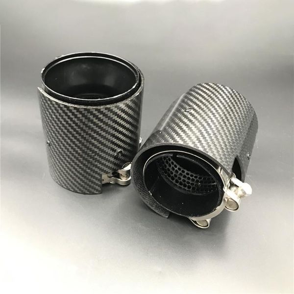 

manifold & parts 1pcs real carbon fiber muffler tip black stainless steel for m-p exhaust pipe m2 f87 m3 f80 m4 f82 f83