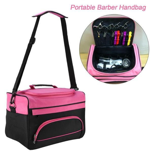 Sacchetti cosmetici Casi Portatile Salone Barbiere Barbiere Borsa per parrucchieri Pettine Tools Borsa Makeup Storage Travel Airstyling Carry Case Styling Accesso