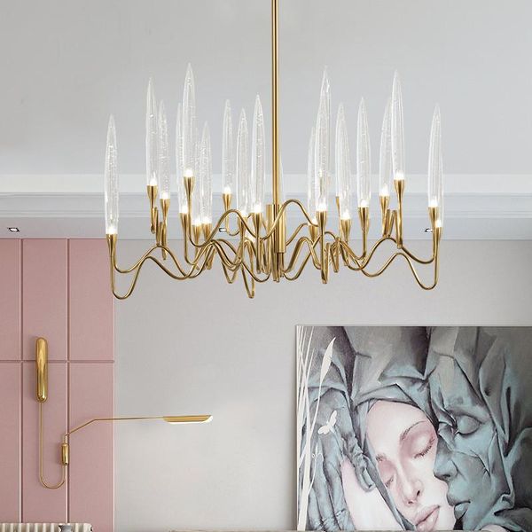 

pendant lamps light luxury living room chandelier post modern simple lighting