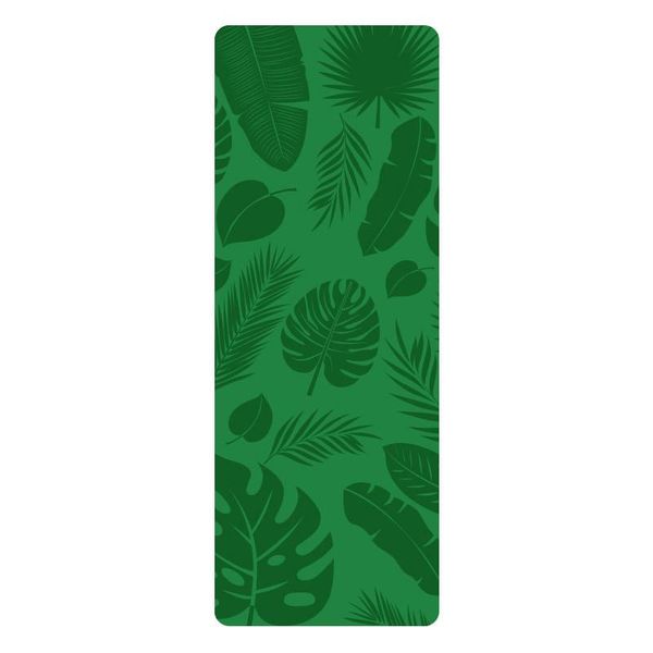 

yoga mats pu rubber mat thickening acupressure 5mm for female exercise stress back body absorption anti-skidding leaf pattern