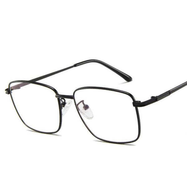 

fashion sunglasses frames 2021 vintage metal square clear lens glasses women frame men eyeglasses optical spectacle s1727, Black