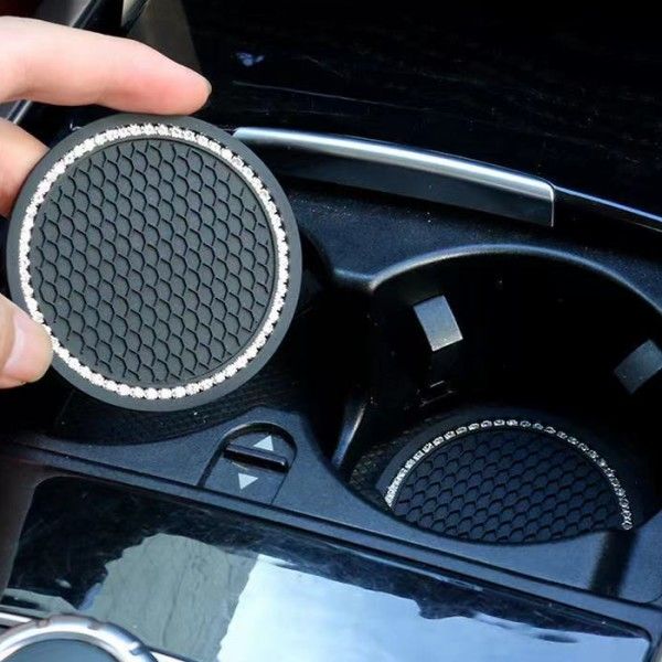 

shiny diamond car cup pads non-slip water bottle anti-slip mat