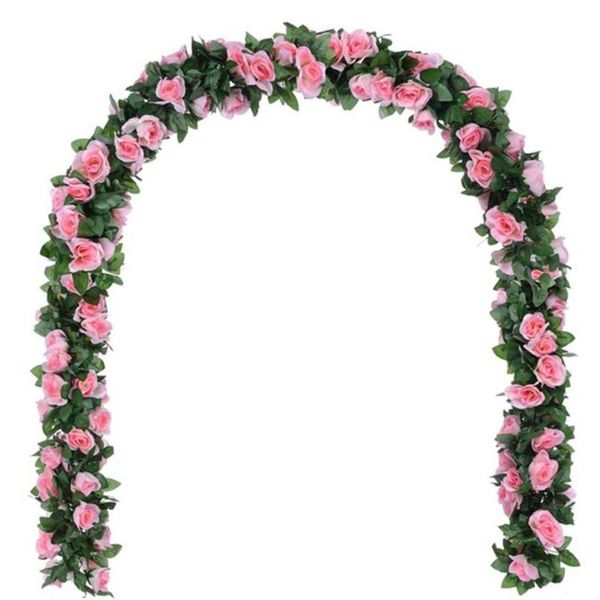 

decorative flowers & wreaths artificial silk roses flower rattan living room background wall decorations wedding home decor layout supplies