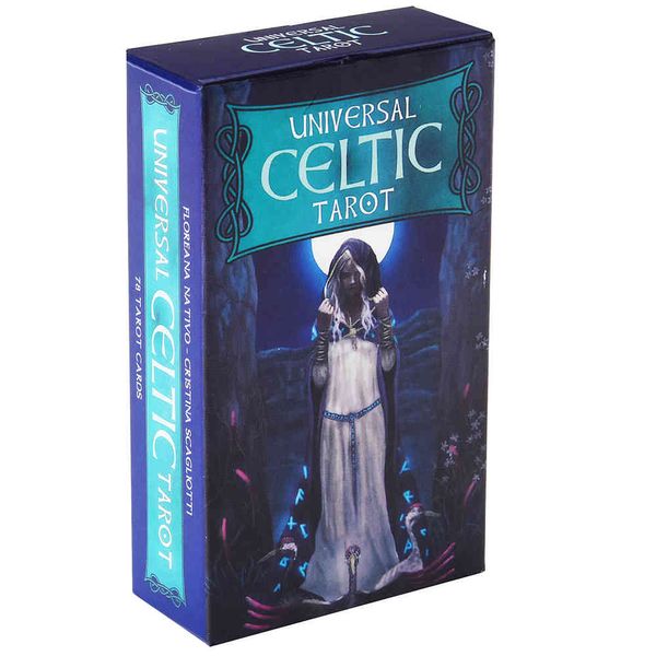 78pcs Universal Celtic Tarot Jogos Jogos Divinate Família Inglês Partido De Jogo De Jogo De Plataforma Deck Board Game Entertainment