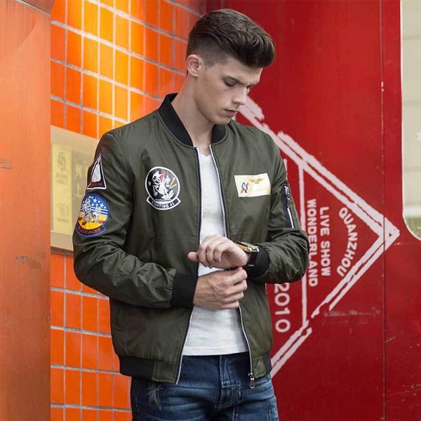 

fashion jacket autumn men's air force suit flying, Black;brown