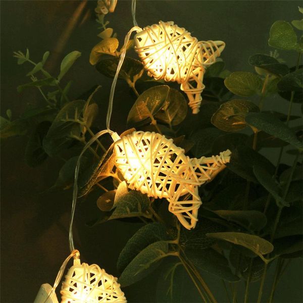 

strings rattan christmas led string light heart star fairy home decoration battery powered for party,wedding,birthday,bedroom