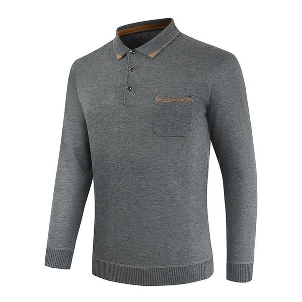 

men's casual shirts 2021 autumn winter bottoming shirt daily leisure commuting style long sleeve sweater lapel trend, White;black