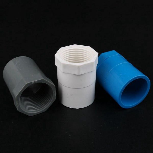 

1-1/2" female thread x 50mm id socket straight pvc pipe fitting tube adapter connector gray water watering equipments