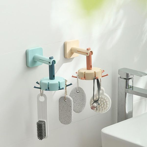 

hooks & rails bath hook wall mounted 360Â° rotating coat towel hat racks keys hanging kitchen gadgets accessories bedroom organizer holder