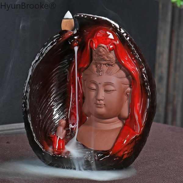 

fragrance lamps creative backflow incense burner furnace zen home teahouse decor crafts holder oil +10pcs cones