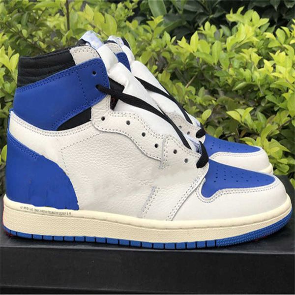 

boots 1 fragment military blue sp basketball shoes 1s mens outdoor sports sneakers with shoebox size us7 -12, Black